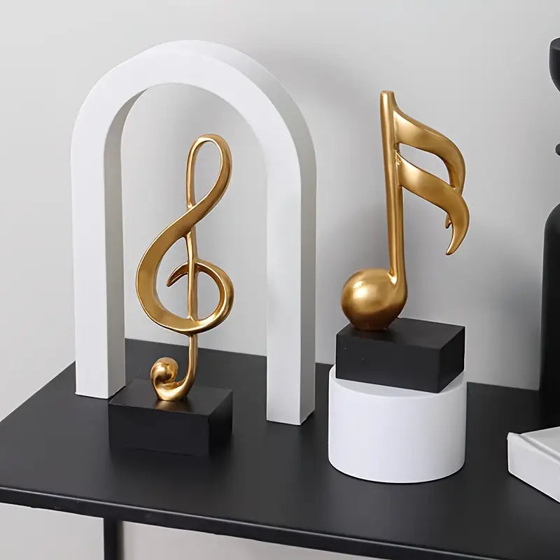 Symphony in Resin – 3-Piece Music Note Ornaments
