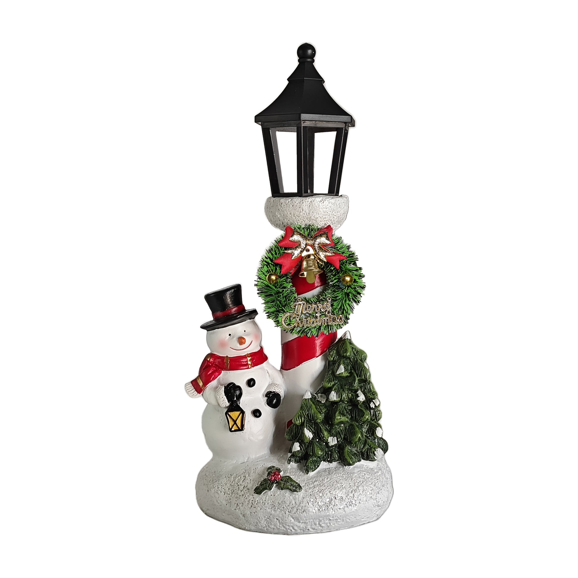 LumiFest™ LED Snowman & Santa Claus Resin Statue