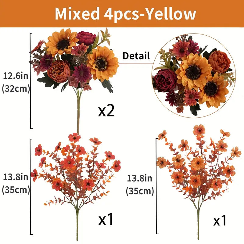 Autumn Elegance Floral Arrangement – Sunflowers, Peonies & Daisies