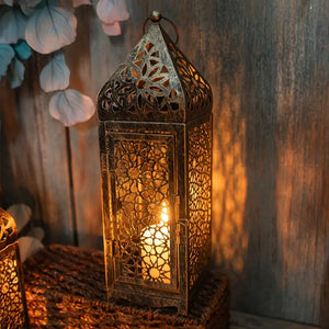 “Lumière du Maroc” — 2-Pack Ornamental Metal Lanterns