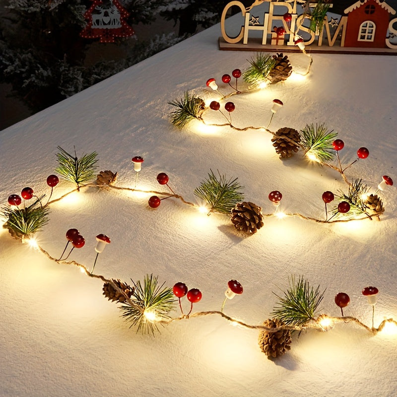 Woodland Glow LED Pine Needle Light String