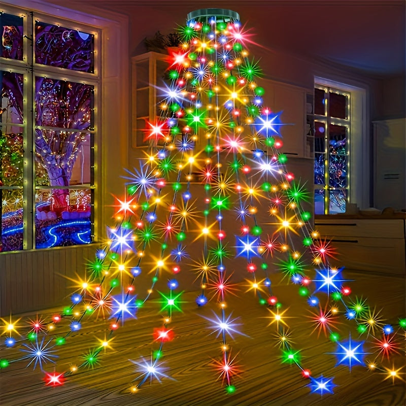 "TwinkleJoy” – USB-Powered Christmas Tree Lights with 8 Modes & Remote Control