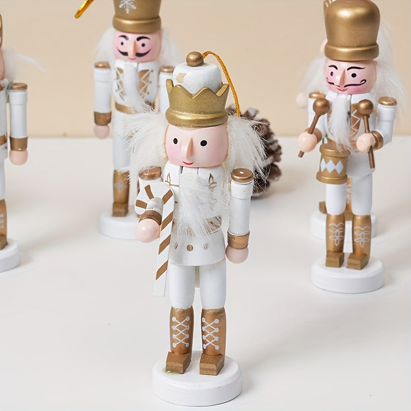 “Tiny Traditions” – 5" Whimsical Wooden Nutcracker Christmas Ornament