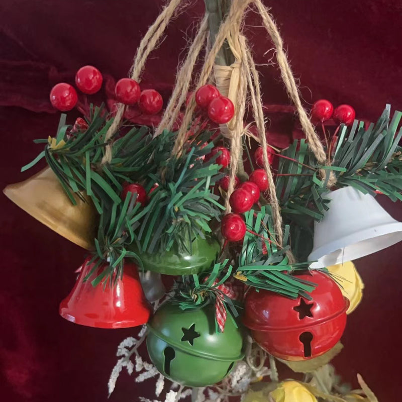 “Rustic Jingle” – 12-Piece Vintage Farmhouse Christmas Bell Ornament Set
