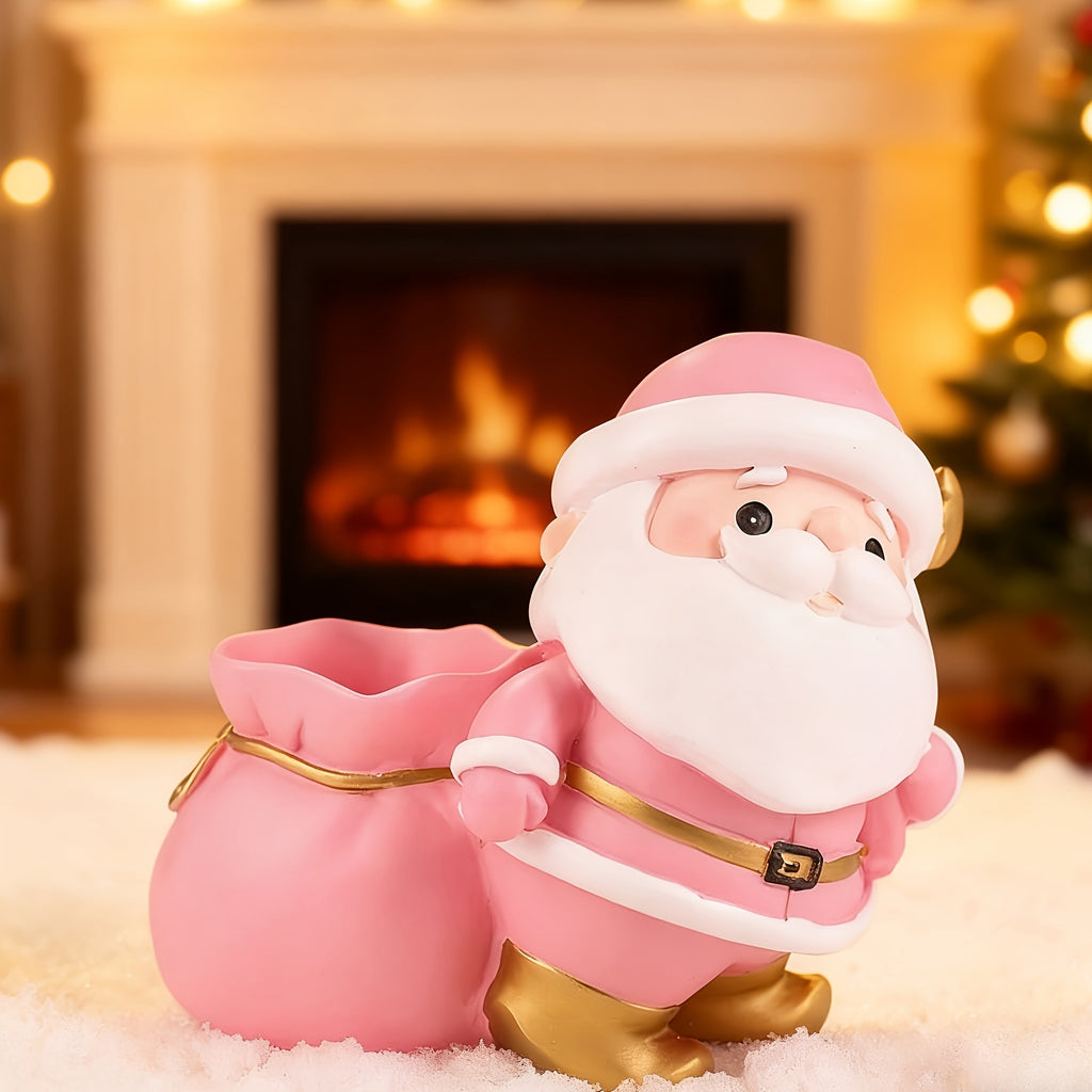 GlamSanta™ Pink & Gold Santa Claus Figurine