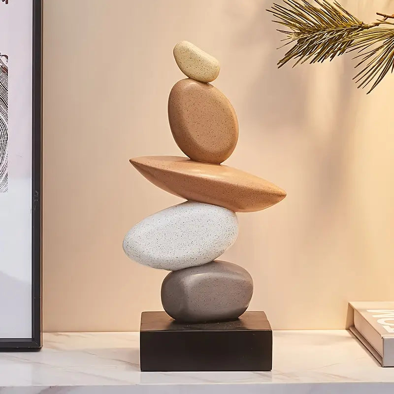 Zen Balance – Y-Resin Stone Stacking Sculpture