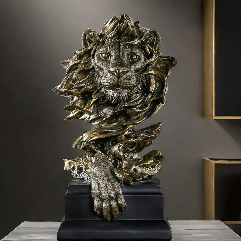 Majestic Resin Lion Statue