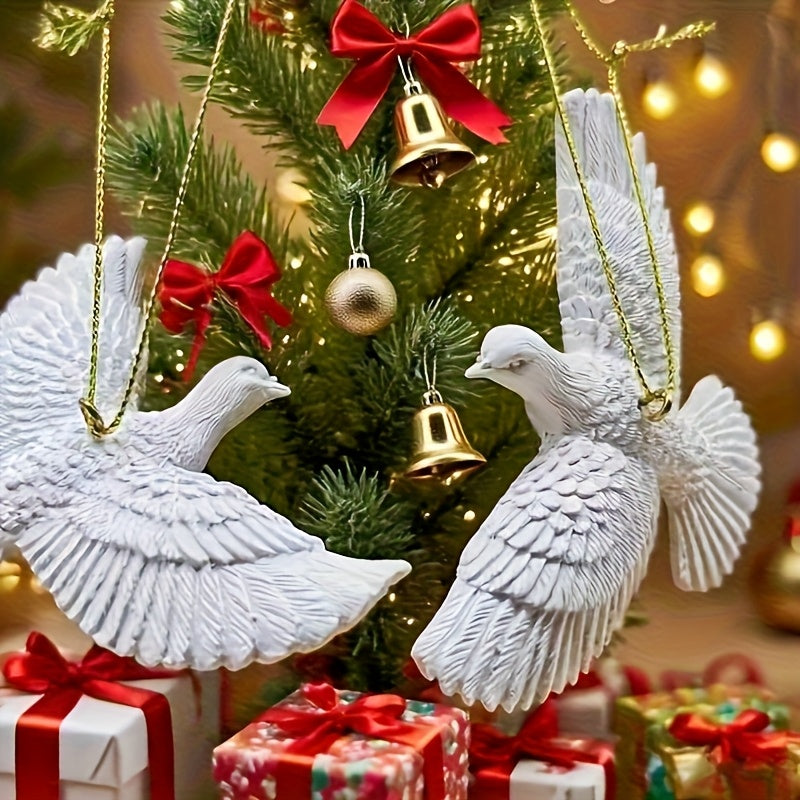 “Lonely Dove” – 4-Piece Realistic Dove Pendant Set