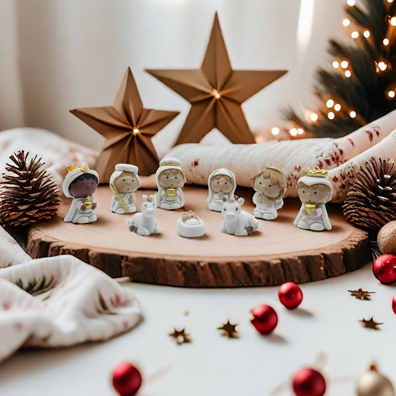 HolyJoy™ 9-Piece Christmas Jesus Cartoon Decoration Set