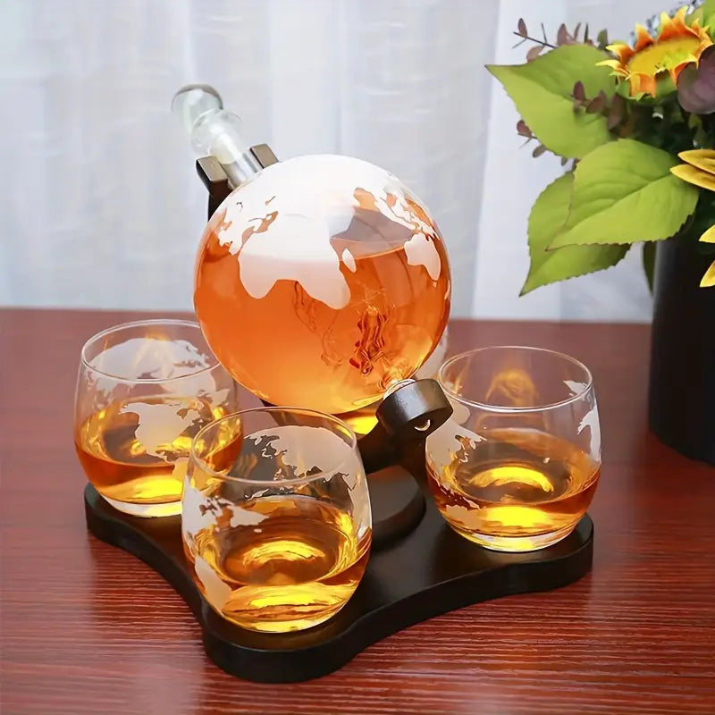 Celestial Sphere™ | Globe Whiskey Decanter Set