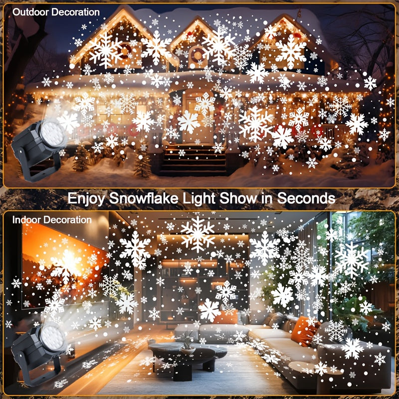 “SnowGlow Pro” – USB-Powered LED Snowflake Projector