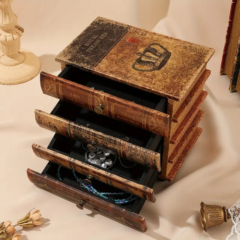 “The Archivist” — Vintage Book-Style Storage Box