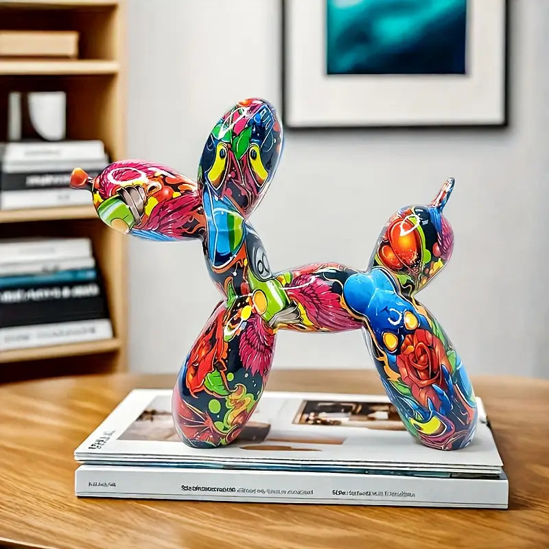 Graffiti Balloon Dog Sculpture