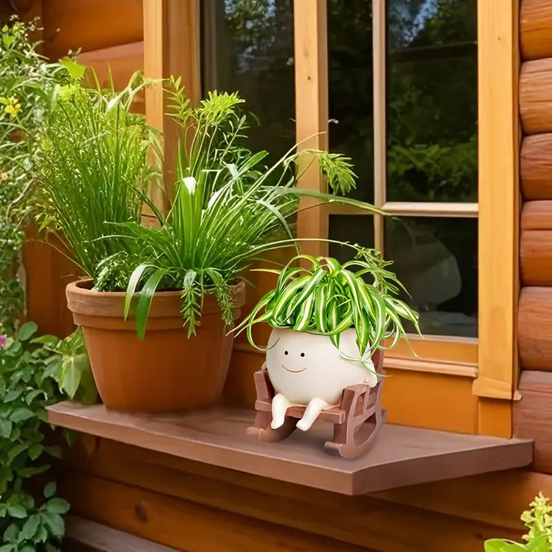 Planture – Contemporary Resin Planter Pot with Drainage