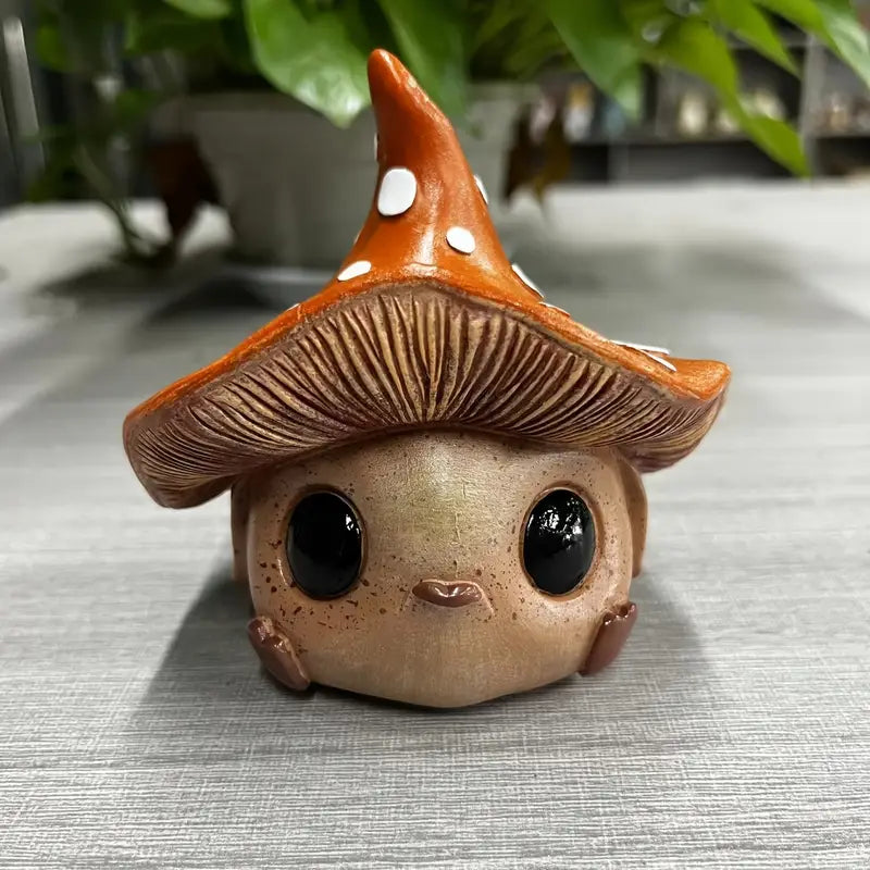 “MycoMuse” — Enchanted Elf & Mushroom Figurine