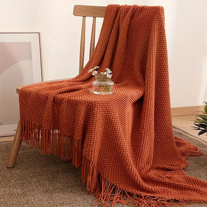 Golden Ember Blanket – Refined Autumn Warmth