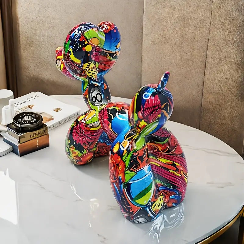 Graffiti Balloon Dog Sculpture