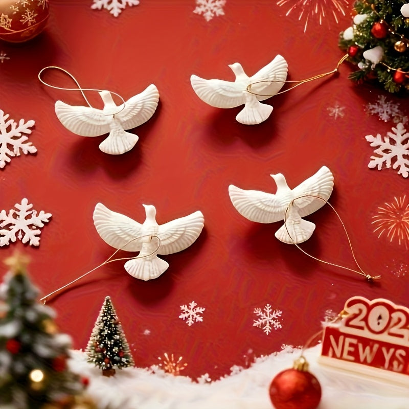 “Lonely Dove” – 4-Piece Realistic Dove Pendant Set