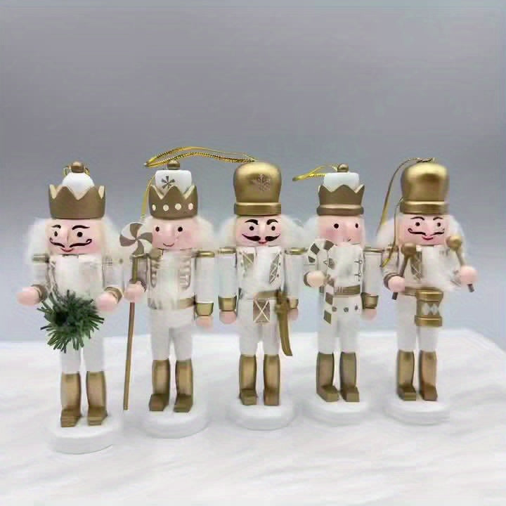 “Tiny Traditions” – 5" Whimsical Wooden Nutcracker Christmas Ornament