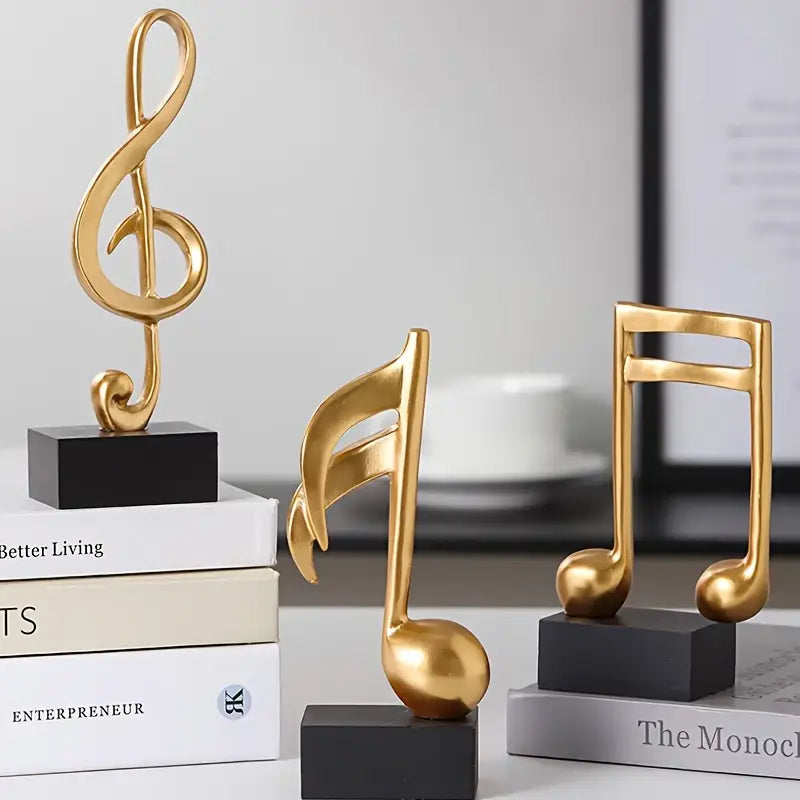 Symphony in Resin – 3-Piece Music Note Ornaments