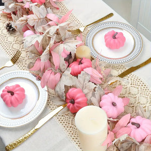 Elegant Seasonal Wreath – Fall Pumpkins, Maple Leaves & Berries