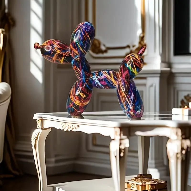 Graffiti Balloon Dog Sculpture