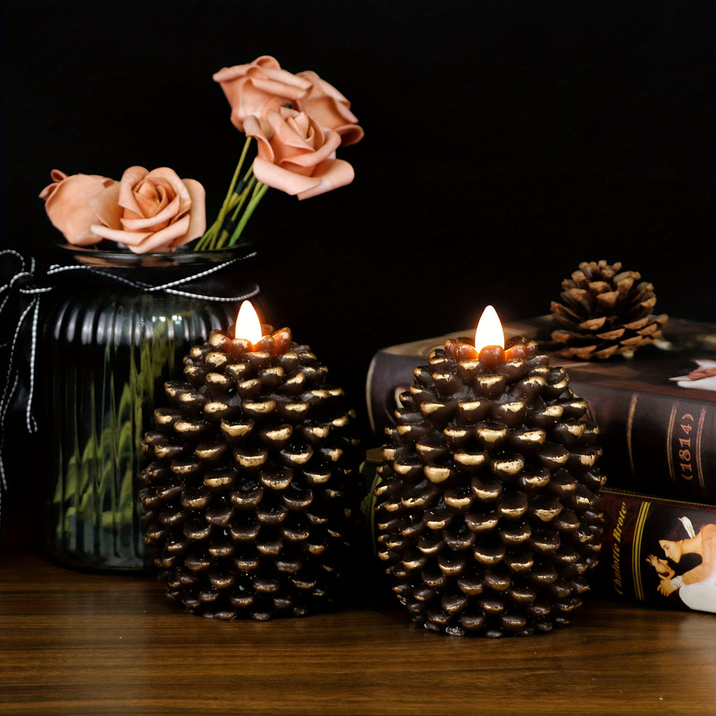 EverGlow™ 2-Pack Flameless Pine Cone LED Candles
