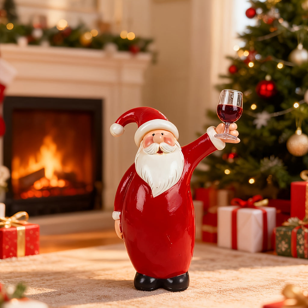 VinoSanta™ Christmas Wine Santa Claus Resin Figurine