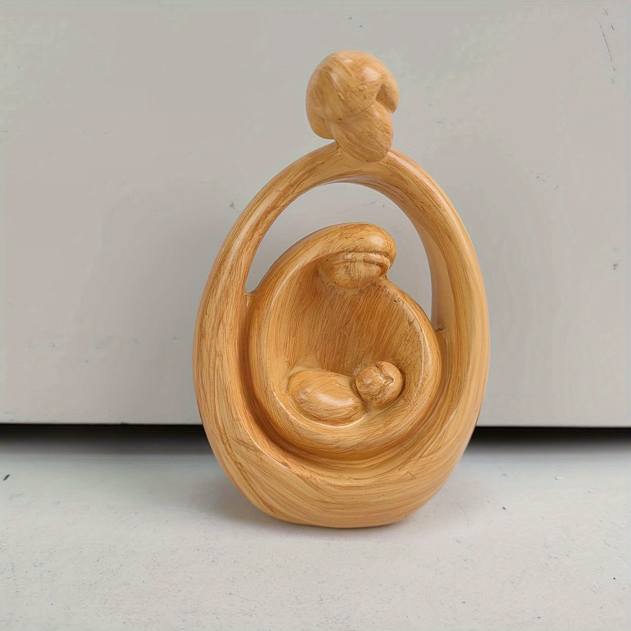 “Serene Manger” – Handcrafted Resin Nativity Scene Figurine