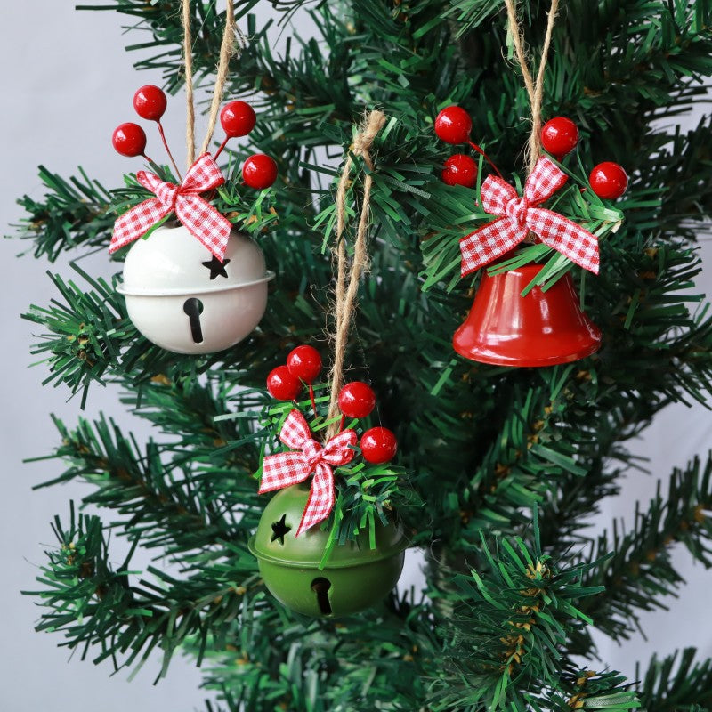 “Rustic Jingle” – 12-Piece Vintage Farmhouse Christmas Bell Ornament Set