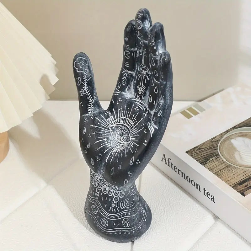 “Astral Palm” — Resin Evil Eye Hand Sculpture