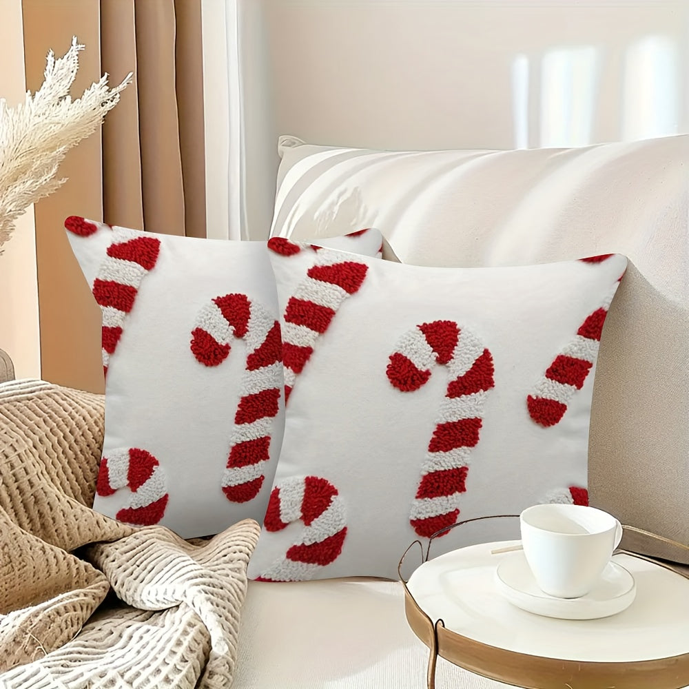 CandyCuddle™ 2-Piece 18x18" Plush Throw Pillow Covers