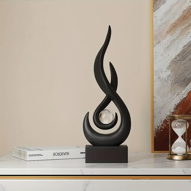 Radiant Rise – Abstract Fire Shape Decor