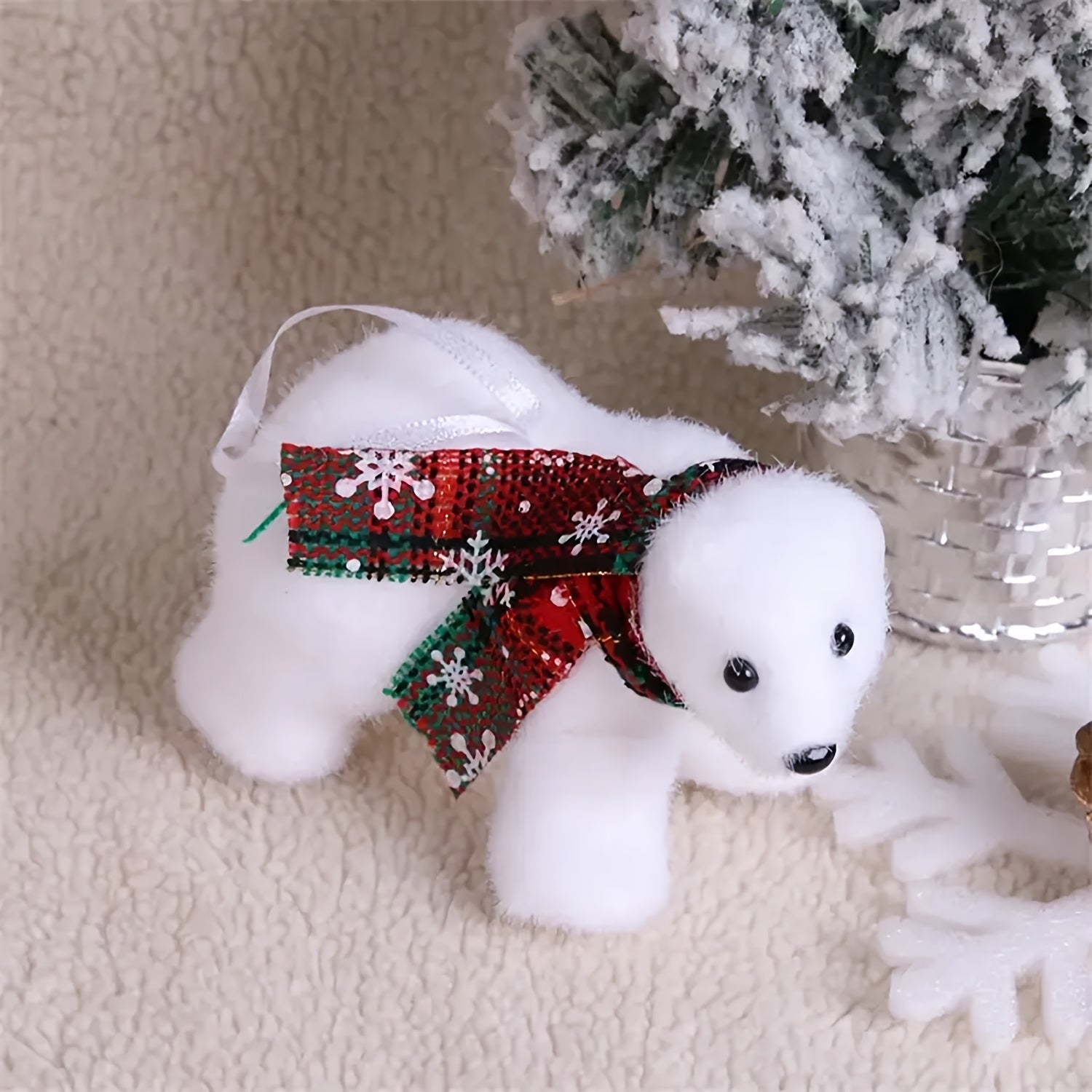 CozyBear™ 2-Piece Retro Christmas Bear Pendant Set