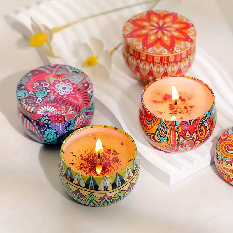 Aroma Essence™ | 4-Piece Scented Soy Candle Set
