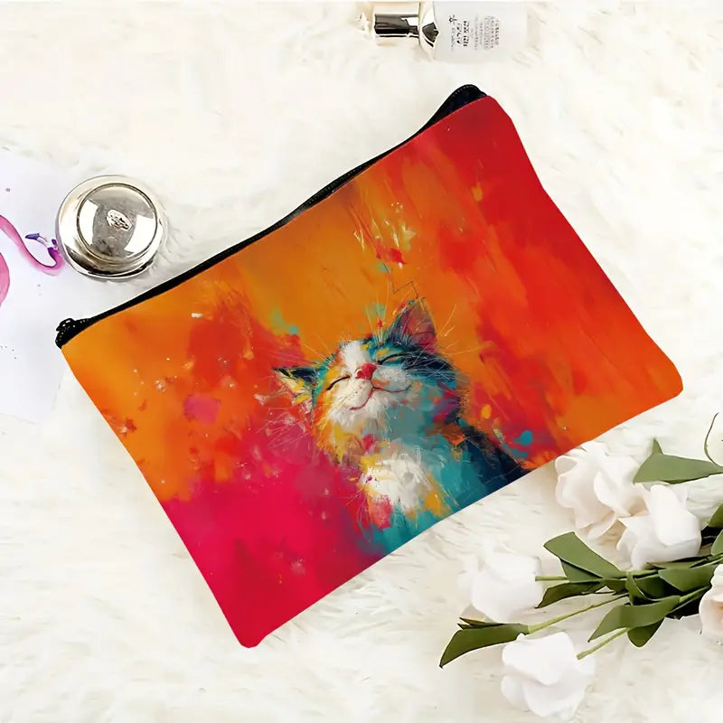 Whisker Joy™ | Happy Cat Whiskers Makeup Bag