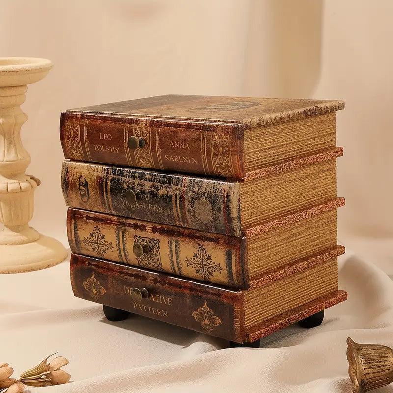 “The Archivist” — Vintage Book-Style Storage Box