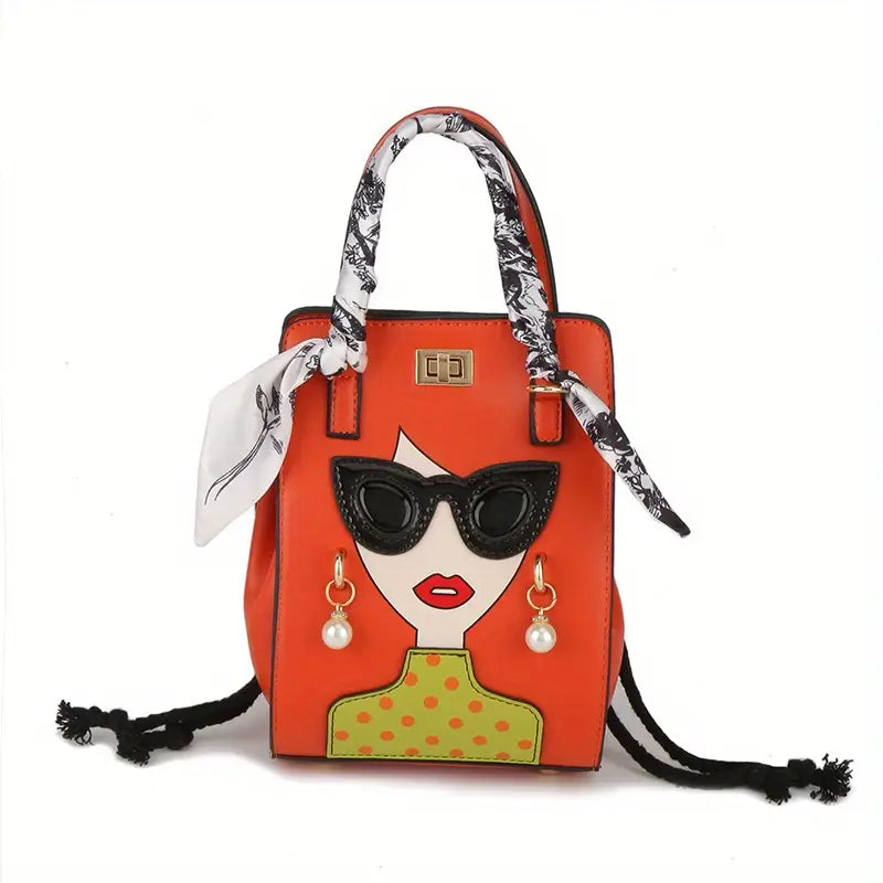“Spectra” — Chic Cartoon Glasses Crossbody Bag for Women