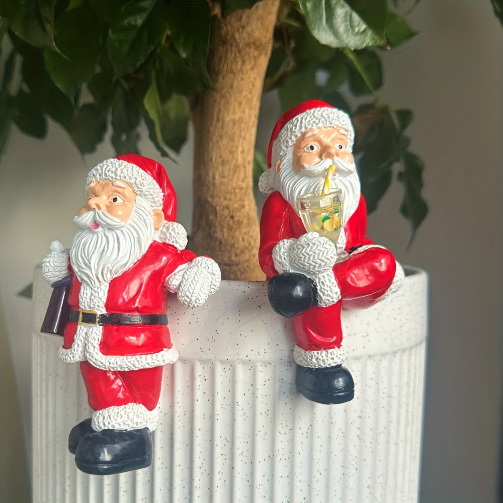 “Jolly Planters” – 3-Piece Santa Claus Hanging Decoration Set