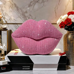 Kiss & Crystal – Luxe Pink Lip Art Piece