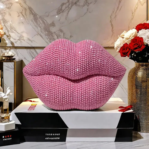 Kiss & Crystal – Luxe Pink Lip Art Piece