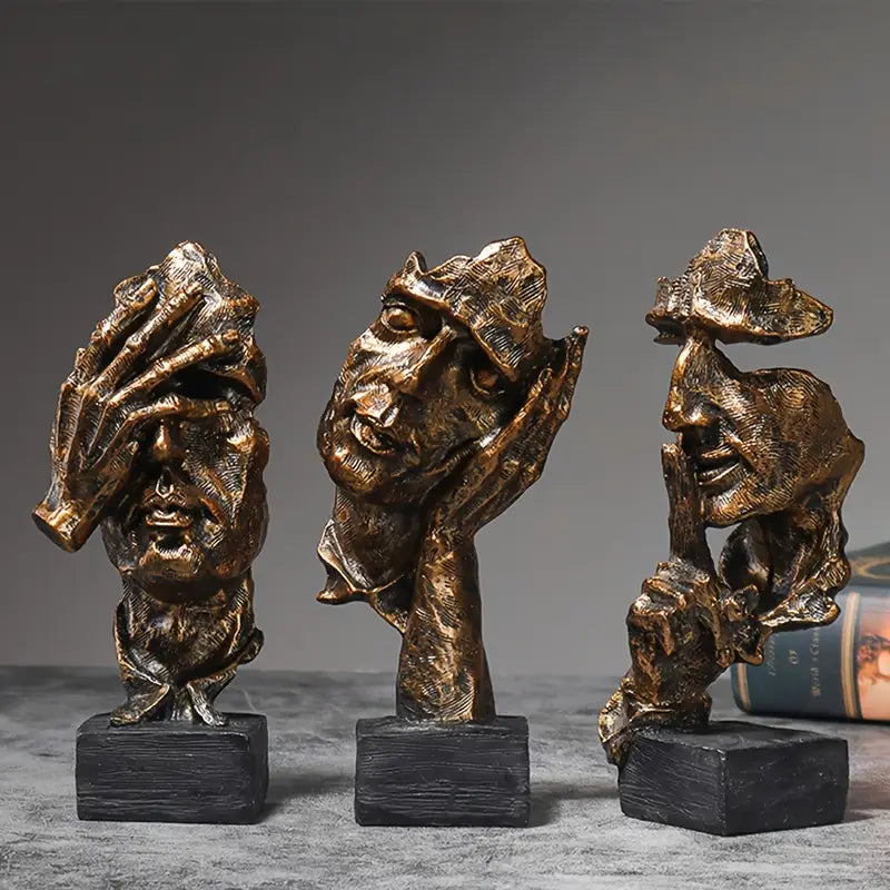 Set of 3 pcs - The Silent Faces Of People