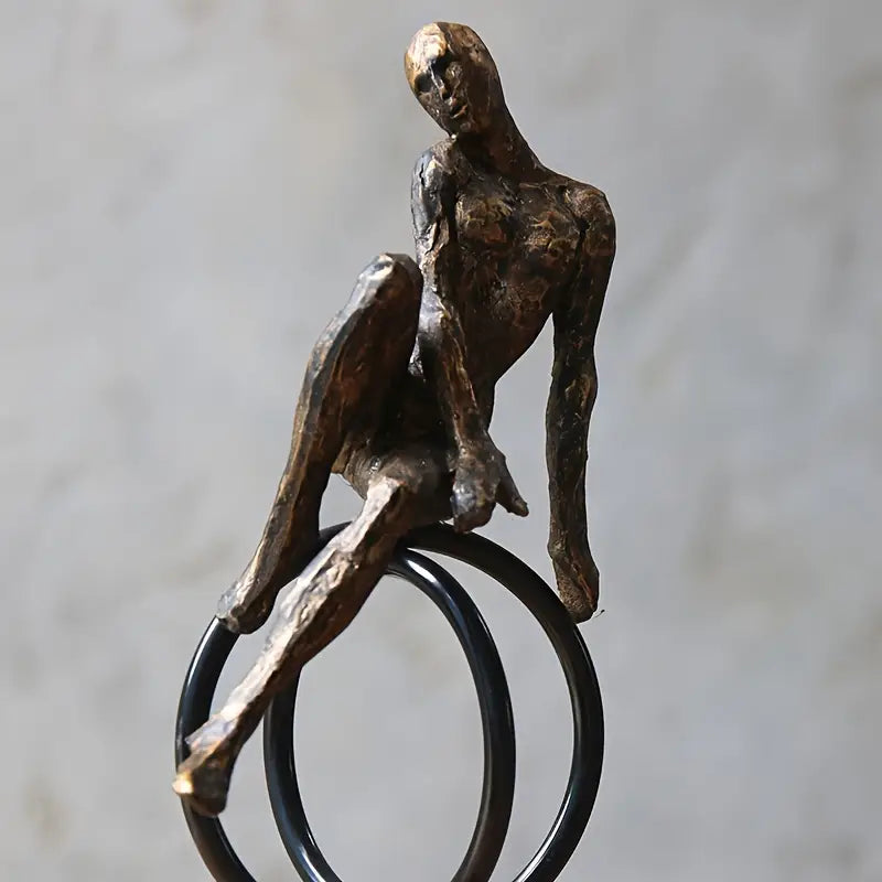 Circle of Stillness – Bronze Abstract Art Piece