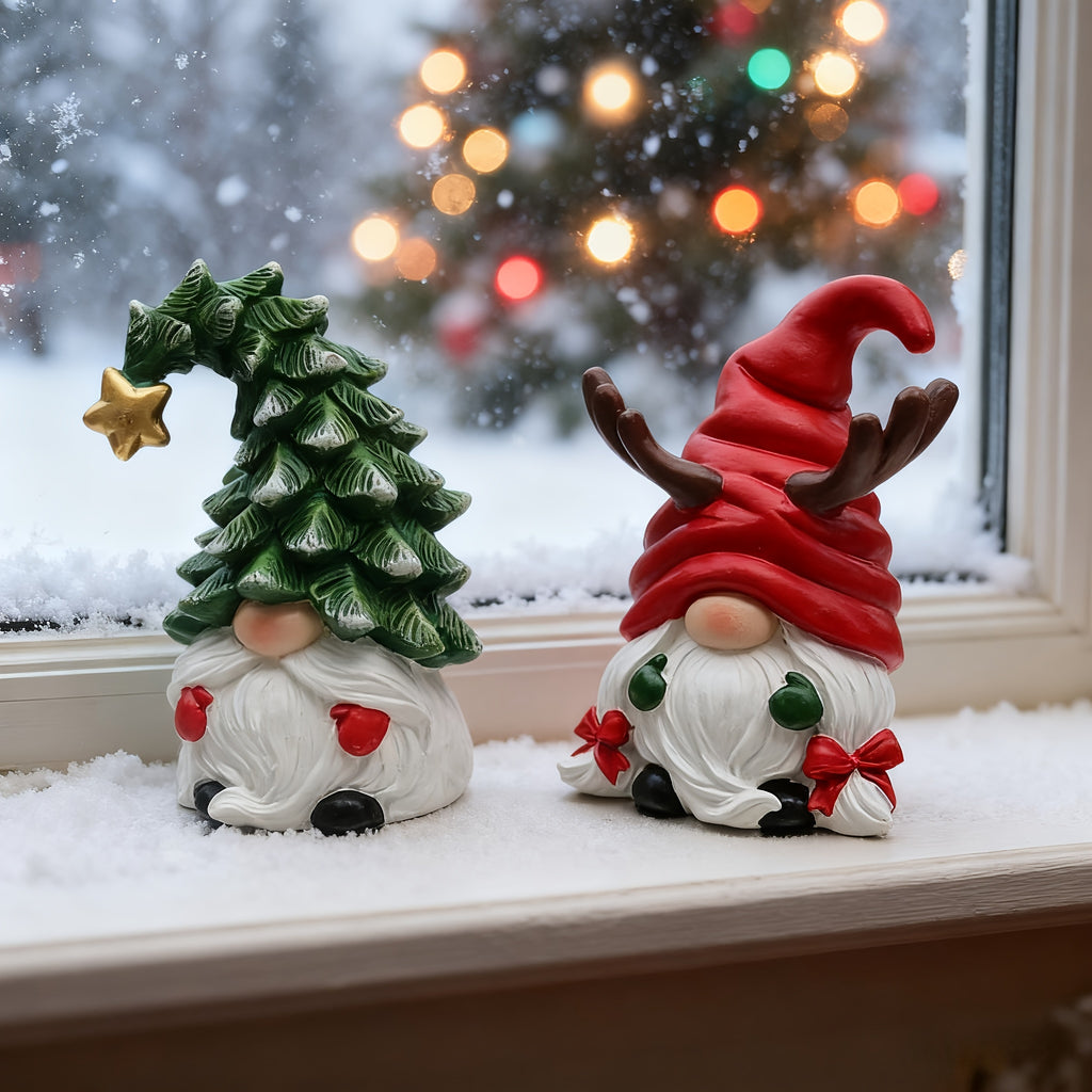 FrostyFable™ Handmade-Style Christmas Resin Gnome