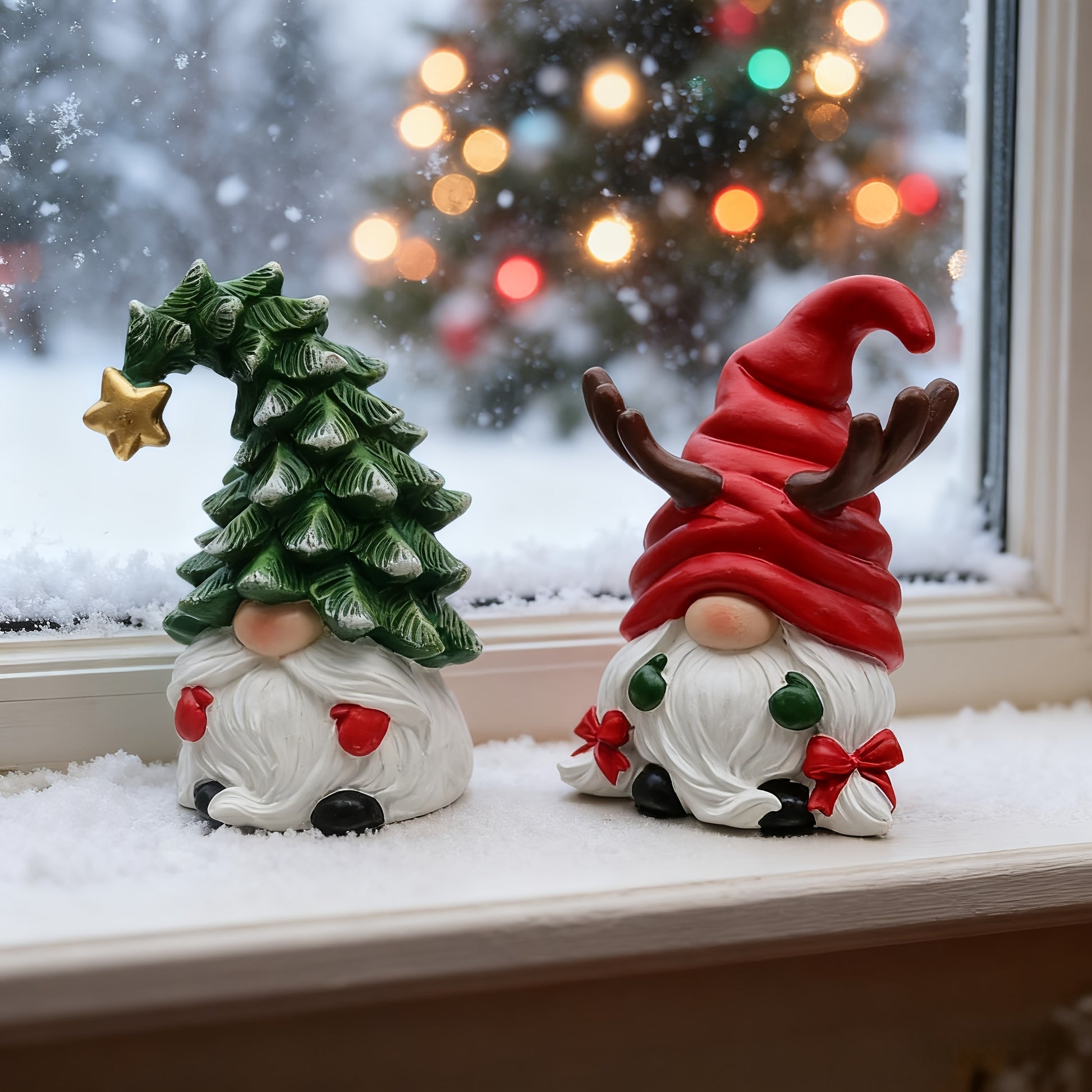 FrostyFable™ Handmade-Style Christmas Resin Gnome