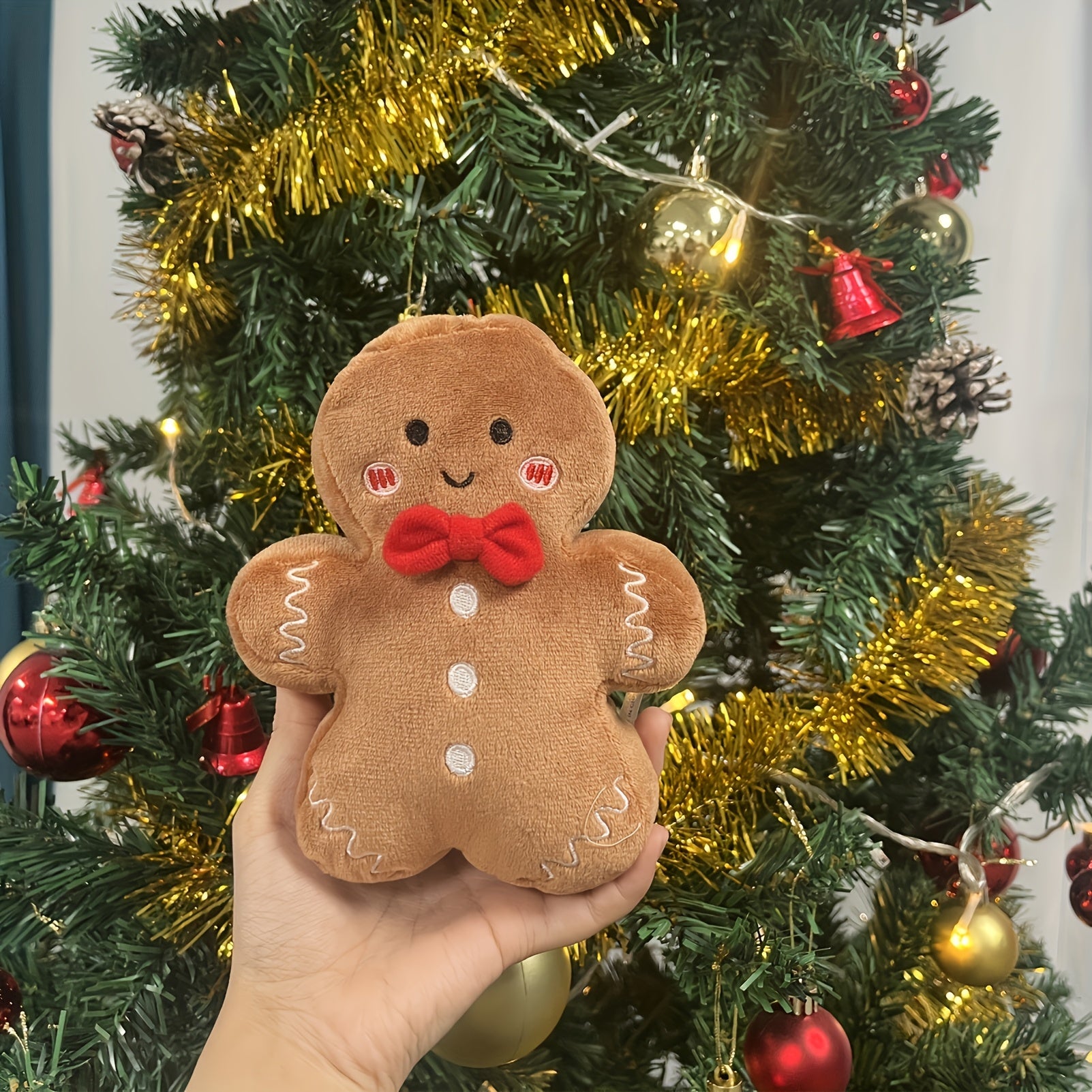 “Sweet Tidings” – Christmas Gingerbread Plush Ornament