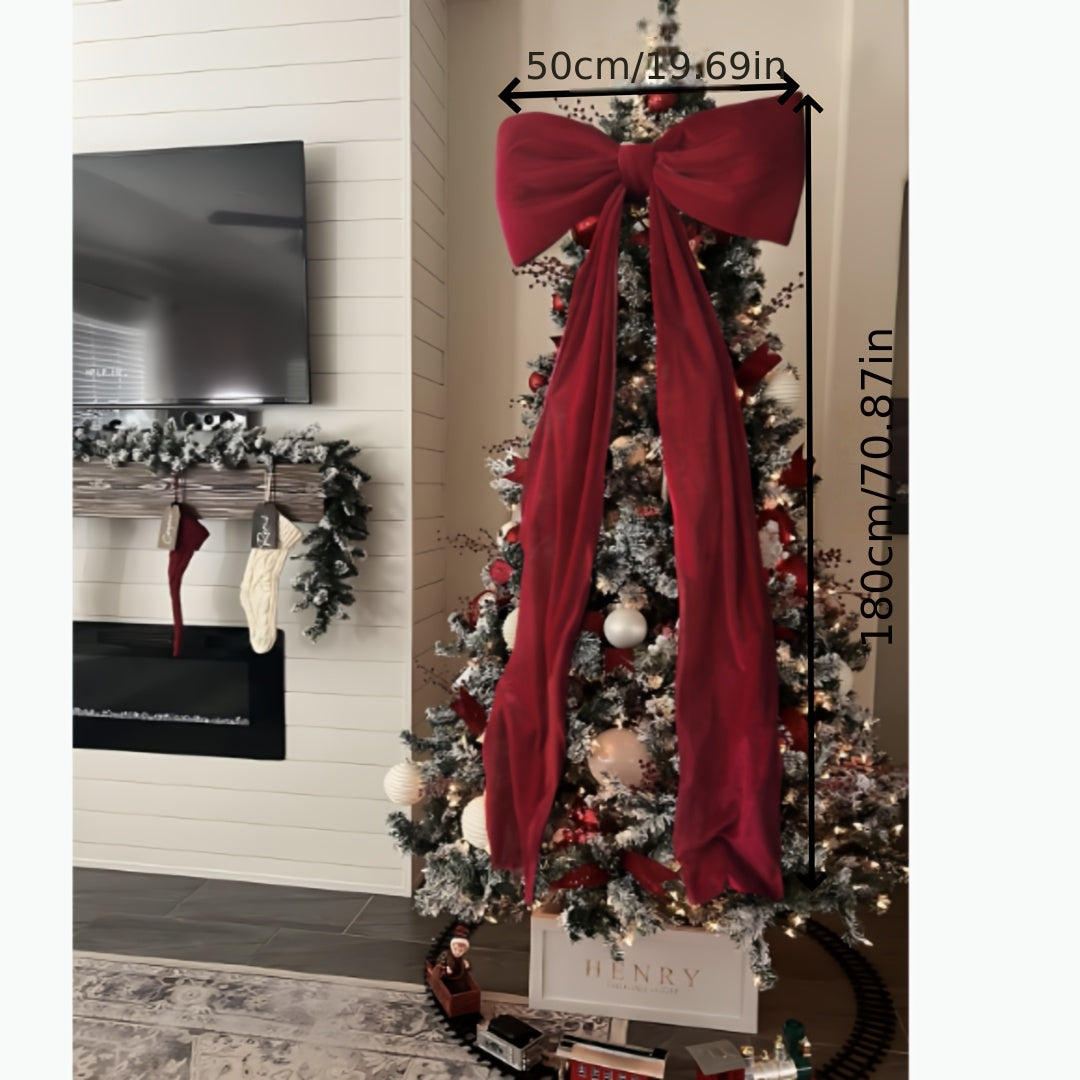 “Holiday Grace” – Large Christmas Tree Bow Ornament