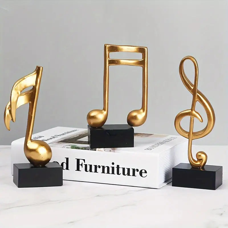 Symphony in Resin – 3-Piece Music Note Ornaments