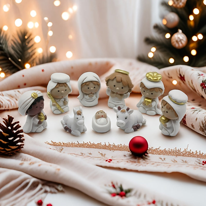 HolyJoy™ 9-Piece Christmas Jesus Cartoon Decoration Set