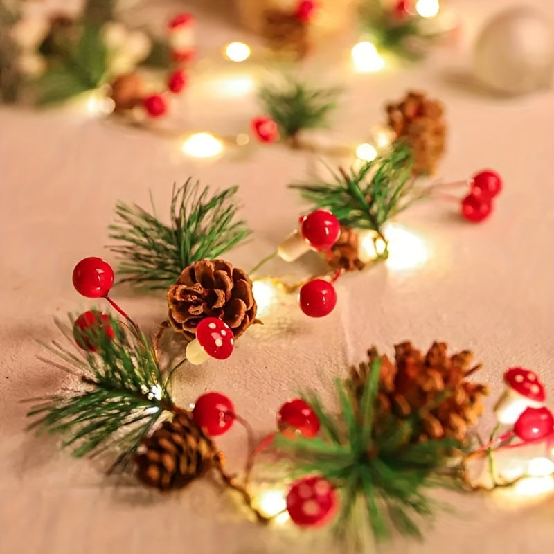 Woodland Glow LED Pine Needle Light String